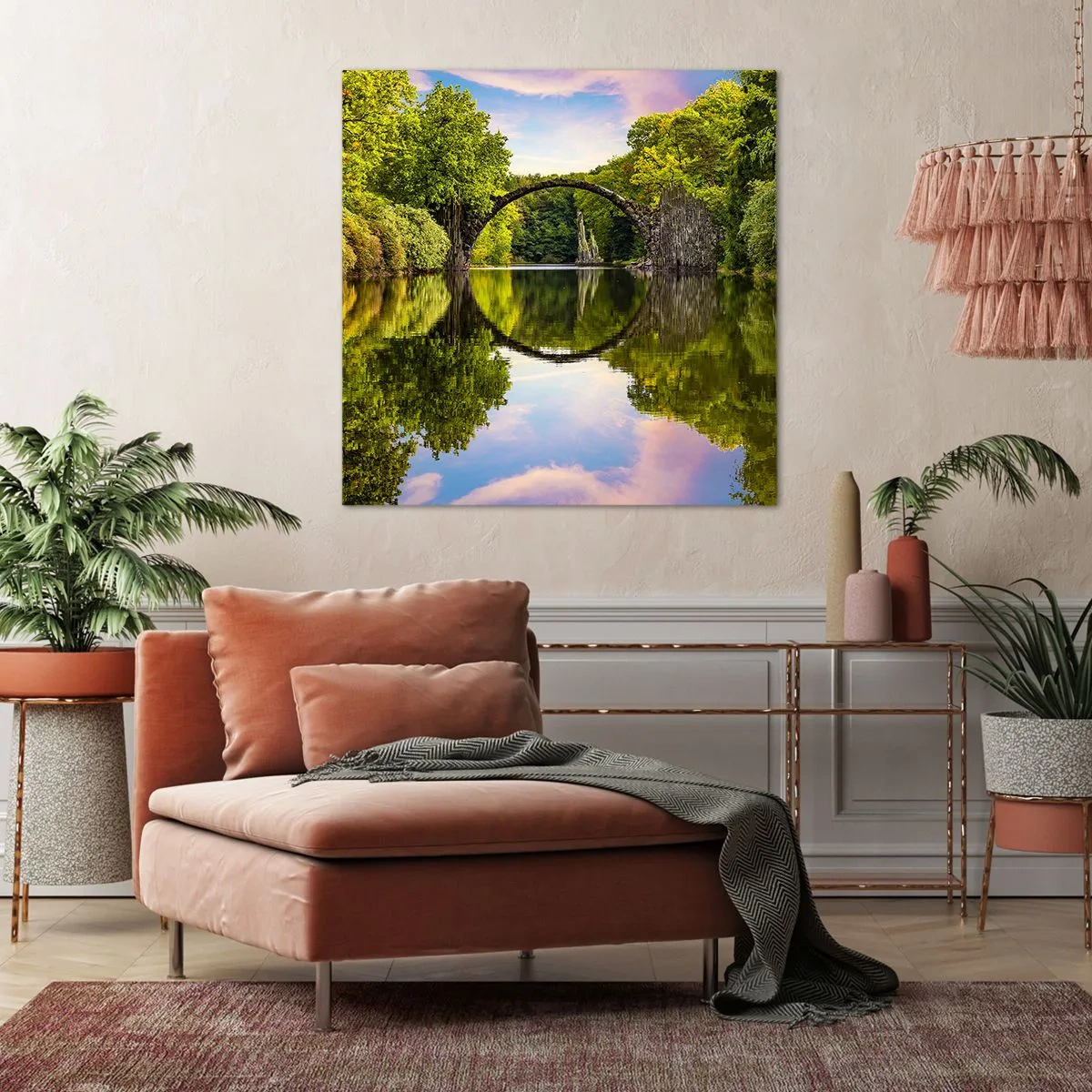 Canvastavla - Bild på duk - På skarven mellan två världar - 70x70 cm