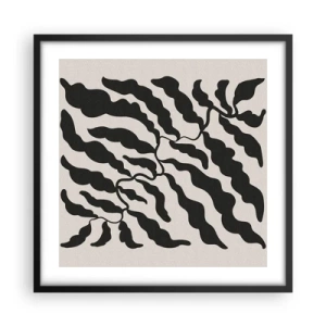 Affisch i svart ram - Kvadratens natur - 50x50 cm