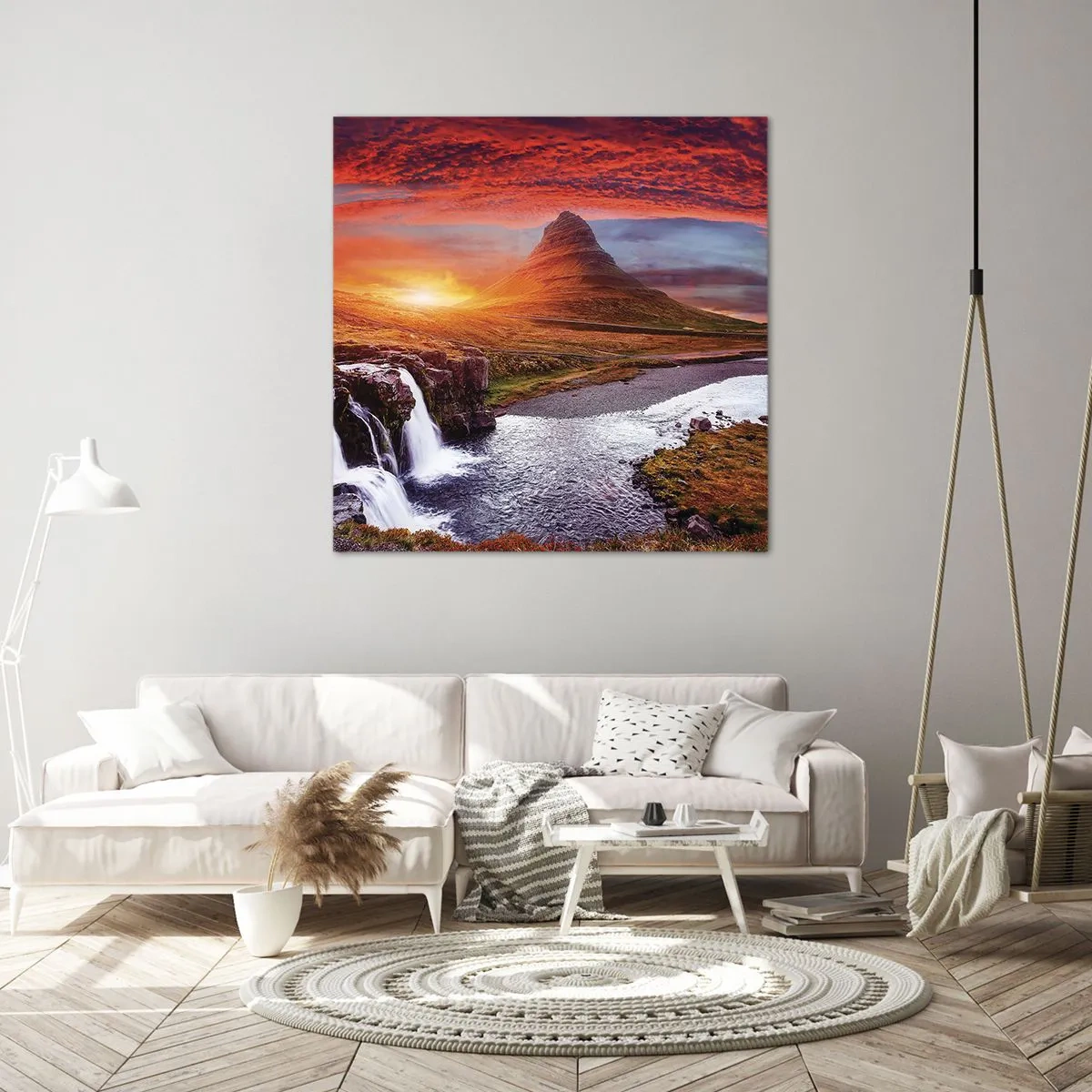 Canvastavla - Bild på duk - Utsikt över Midgård - 30x30 cm