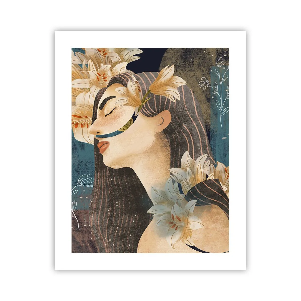 Affisch - Sagan om drottning med liljor - 40x50 cm