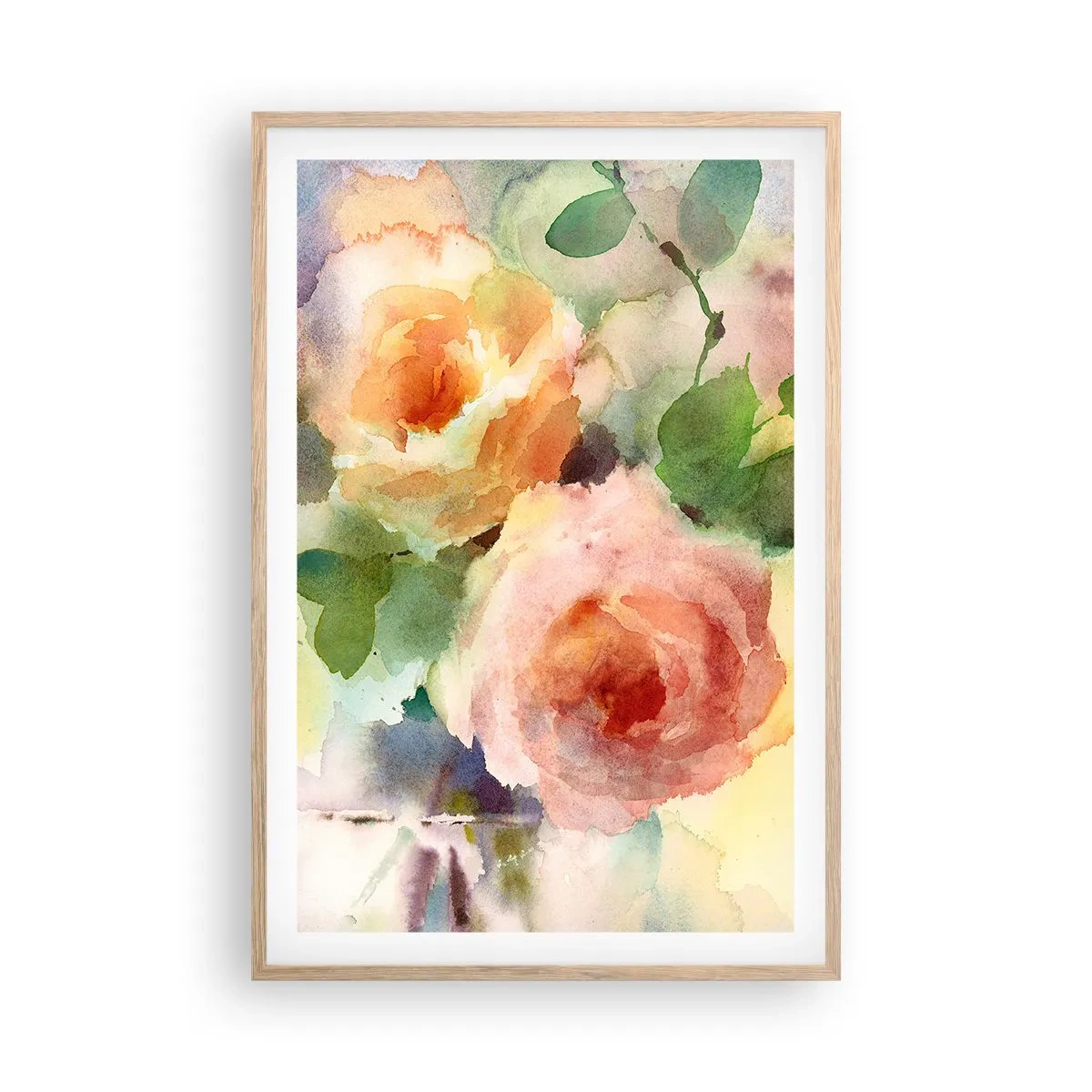 Affisch i ram av ljusek - Delikat som en akvarell - 61x91 cm