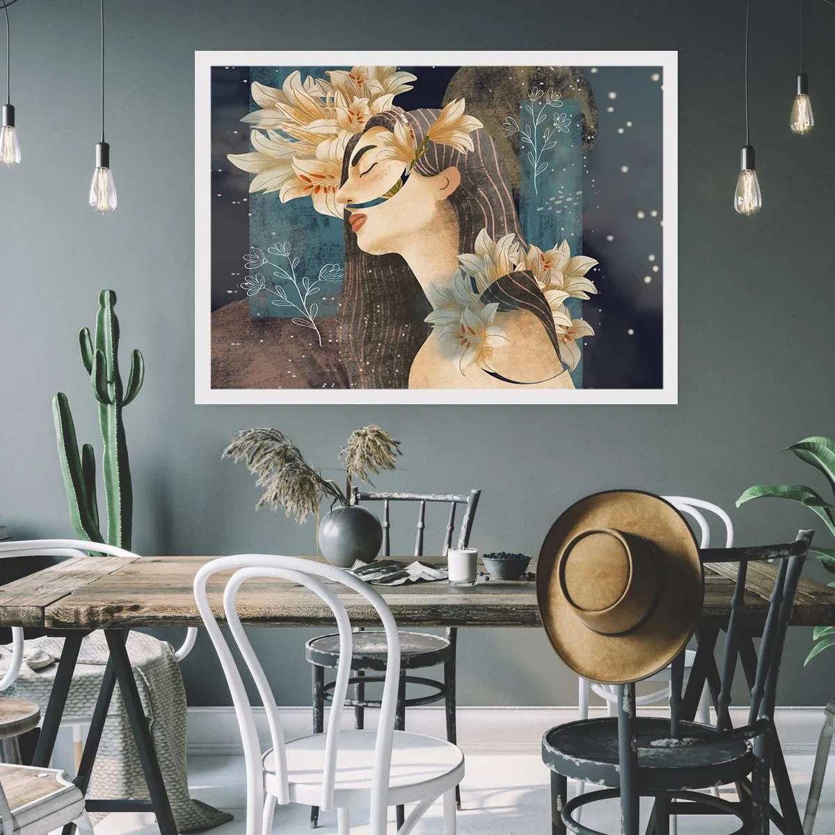 Affisch - Sagan om drottning med liljor - 100x70 cm