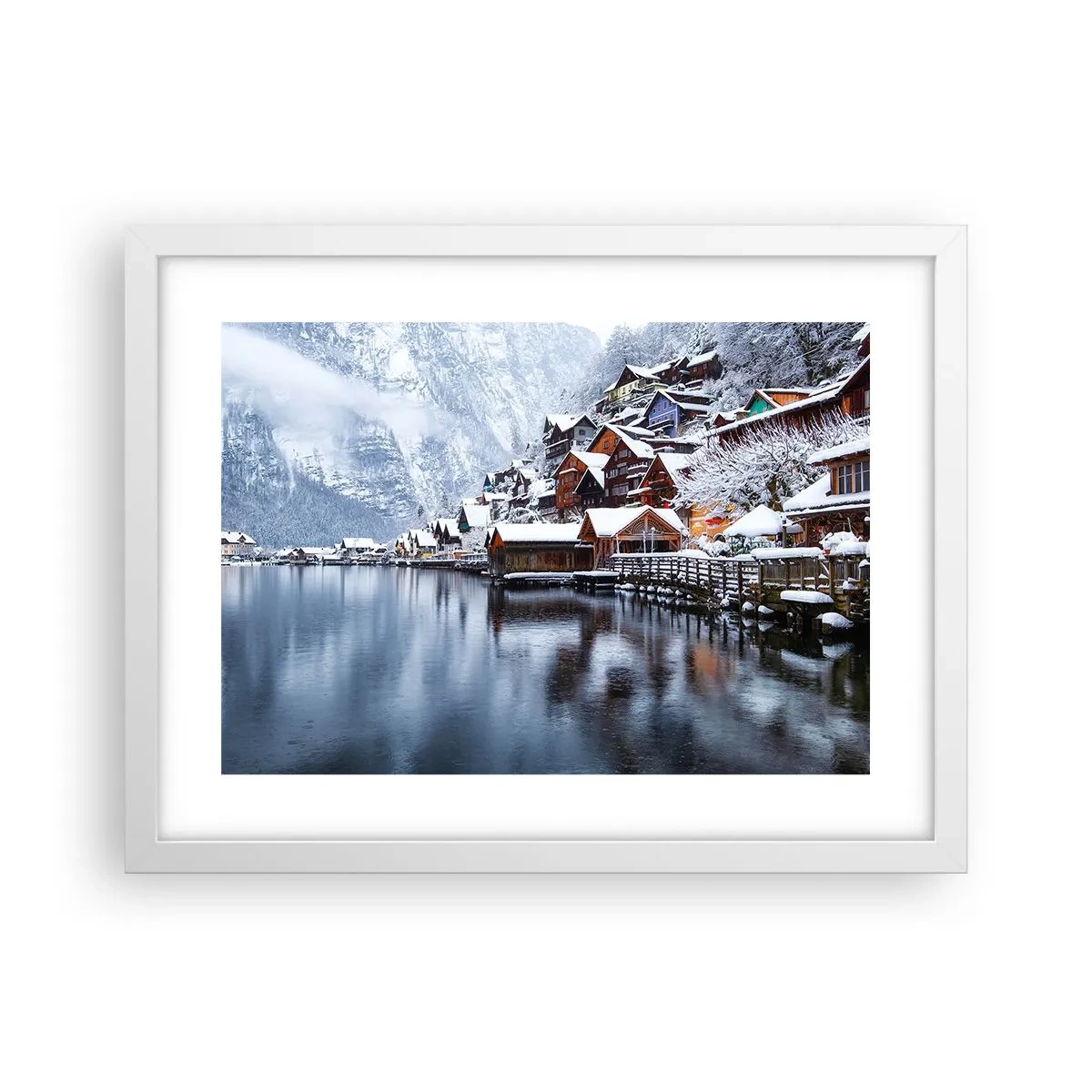 Affisch i vit ram - I vinterns dräkt - 40x30 cm