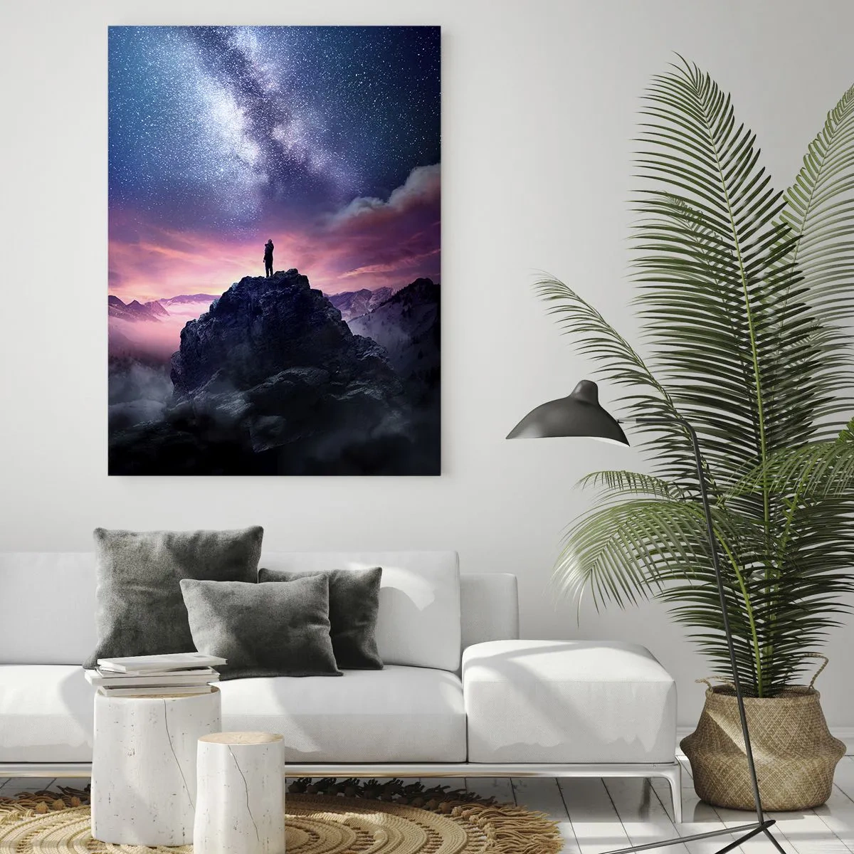 Glastavla - Bild på glas - Och han kände livet - 50x70 cm