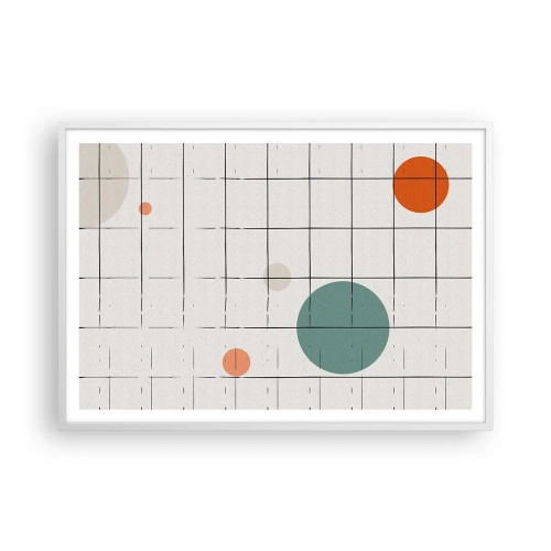 Affisch i vit ram - Fångade. Vi eller de? - 100x70 cm