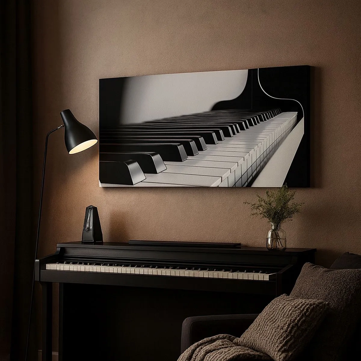 Canvastavla - Bild på duk - Harmoni av former och färger - 100x40 cm