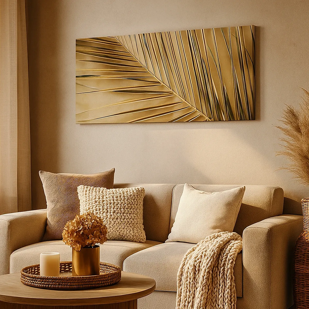 Canvastavla - Bild på duk - Naturlig pelargång - 30x30 cm