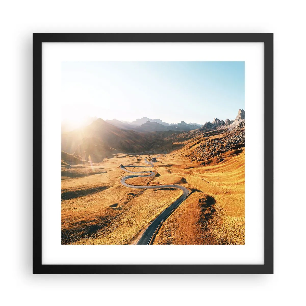 Affisch i svart ram - I gulddalen - 40x40 cm