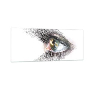 Glastavla - Bild på glas - Titta rakt in i själen - 100x40 cm