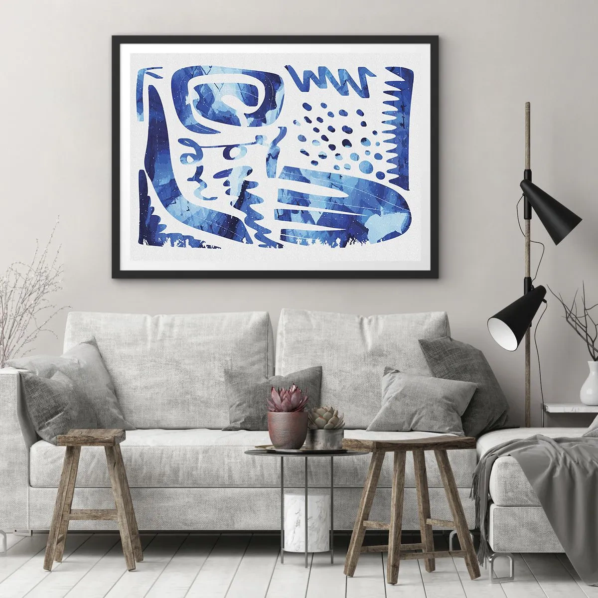 Affisch i svart ram - Tillbaka till rötterna - 70x50 cm