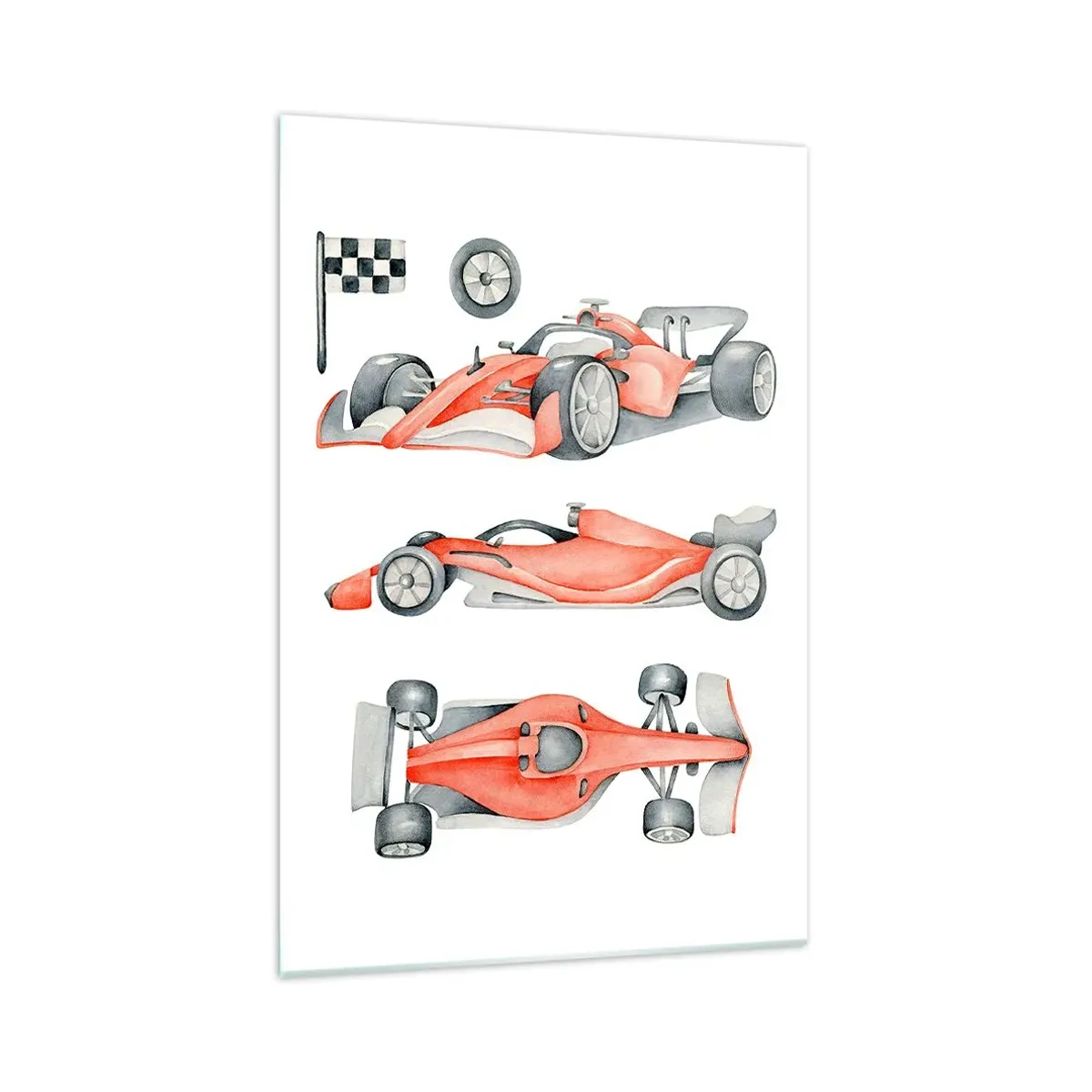 Glastavla - Bild på glas - Att komma ikapp en dröm - 70x100 cm