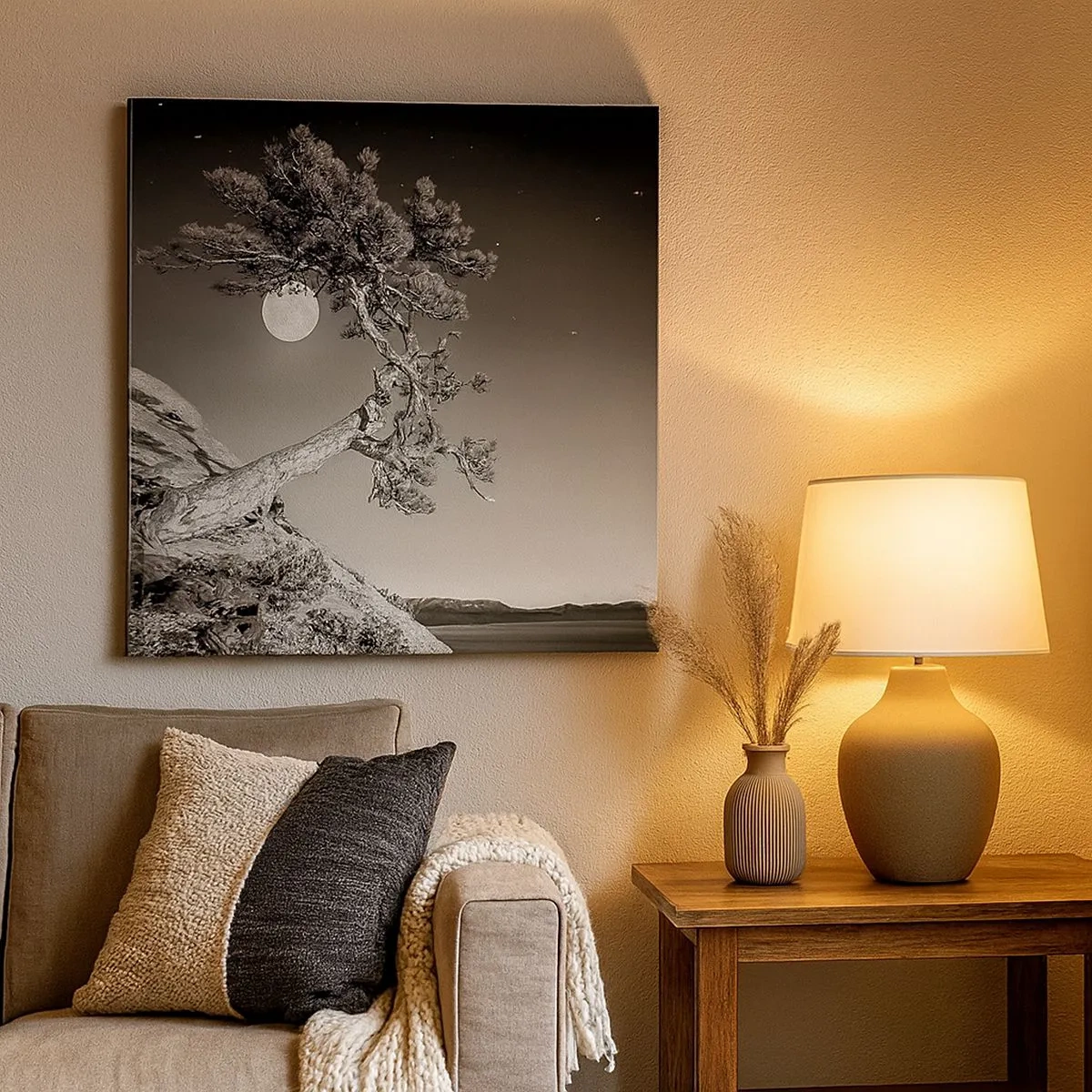 Canvastavla - Bild på duk - Segerrik kämpe - 30x30 cm