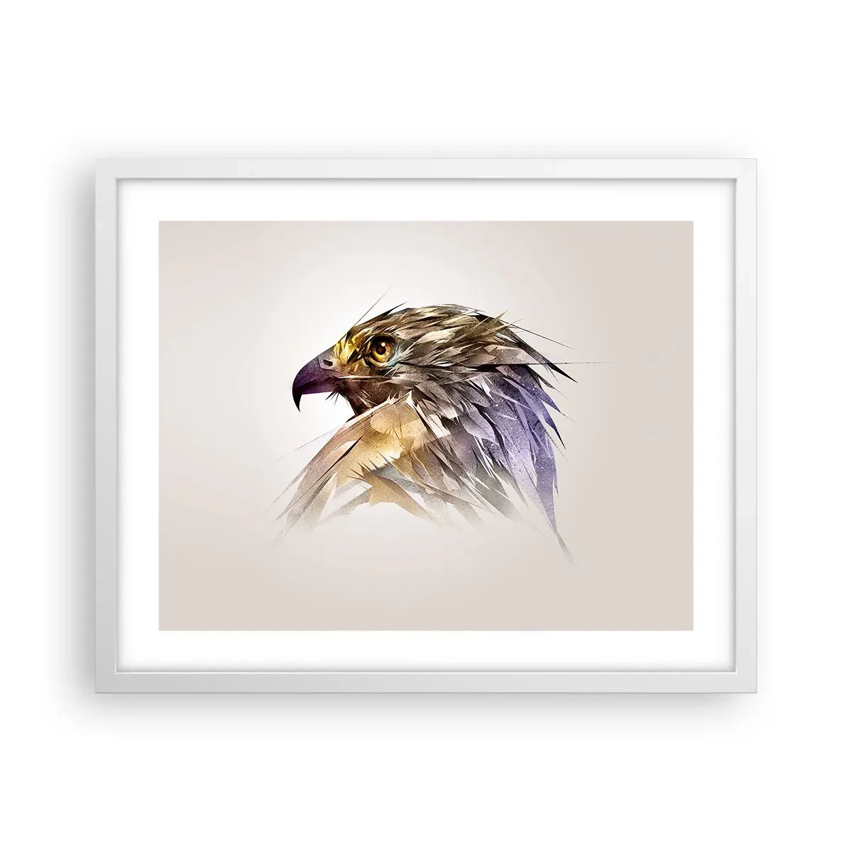 Affisch i vit ram - En kämpes porträtt - 50x40 cm