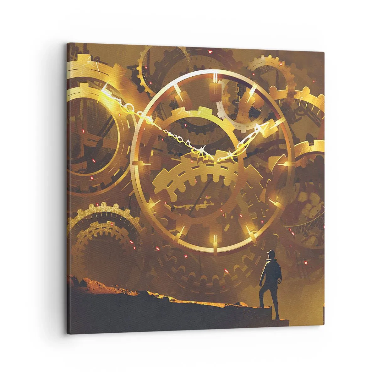 Canvastavla - Bild på duk - Hos tidens källor - 50x50 cm