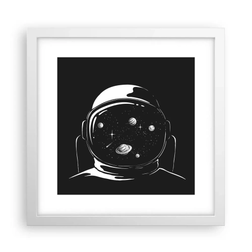 Affisch i vit ram - Fin utsikt - 30x30 cm