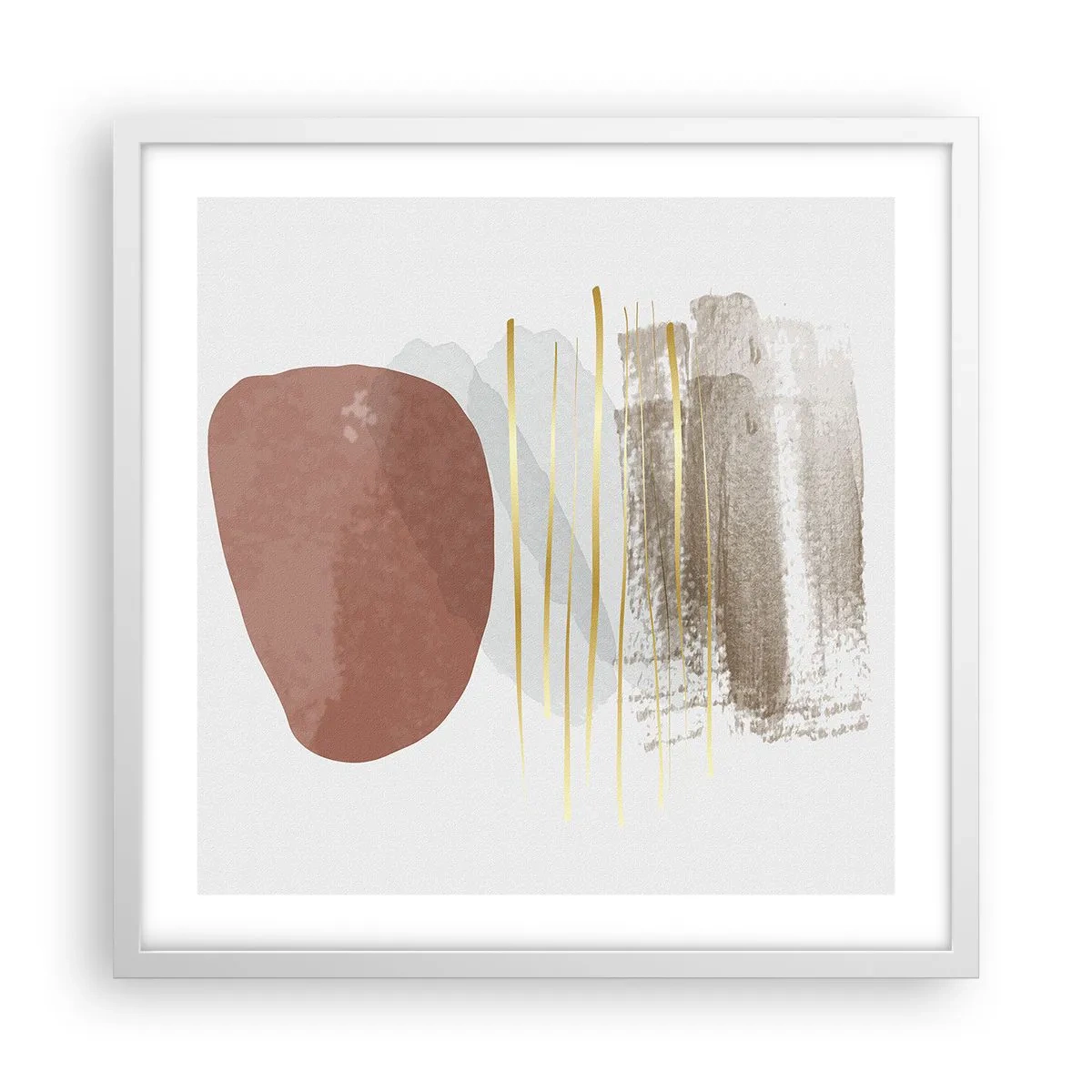 Affisch i vit ram - Abstrakt pelargång - 50x50 cm