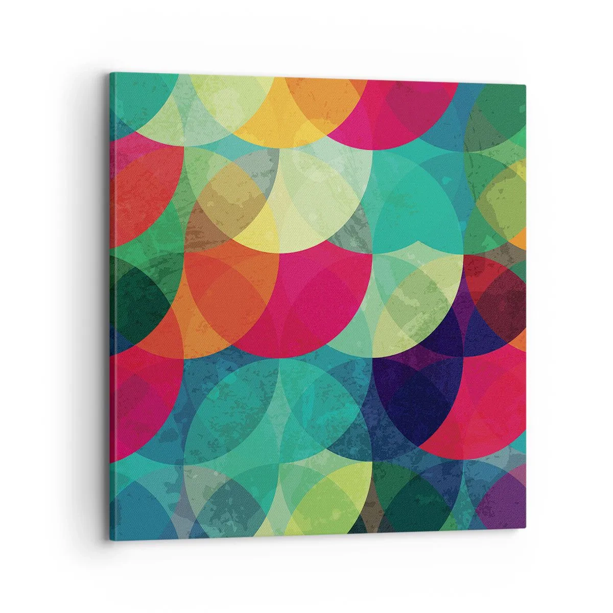 Canvastavla - Bild på duk - Regnbågsfärd - 70x70 cm