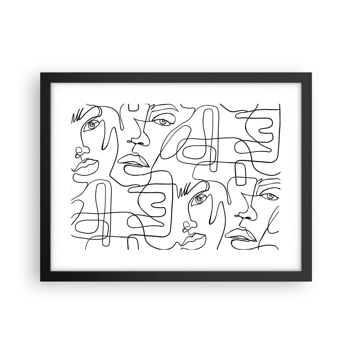 Affisch i svart ram - I trassliga känslor - 40x30 cm