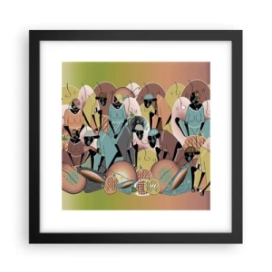 Affisch i svart ram - Högtiden kommer - 30x30 cm