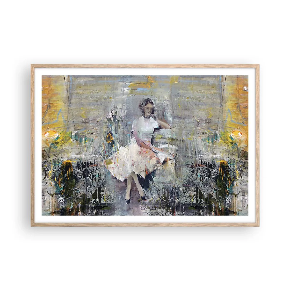 Affisch i ram av ljusek - Klassisk och modern - 100x70 cm