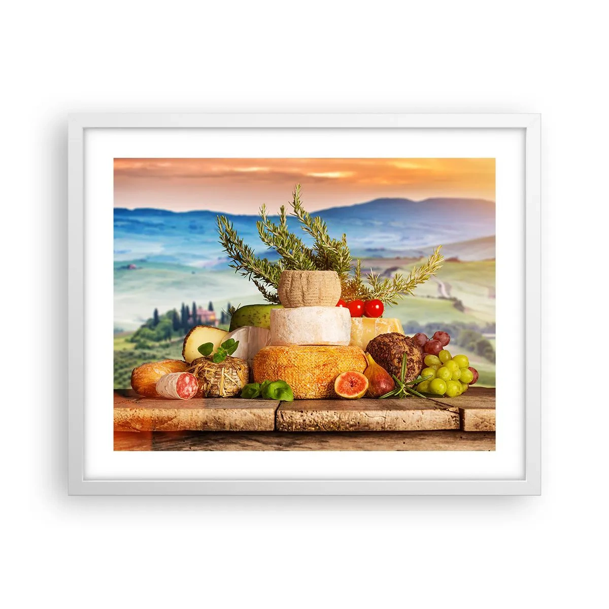 Affisch i vit ram - Italiensk livsglädje - 50x40 cm