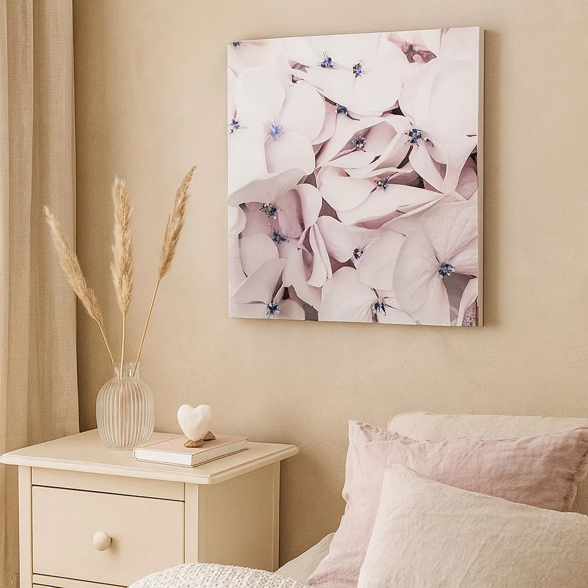 Canvastavla - Bild på duk - I en flod av blommor - 30x30 cm