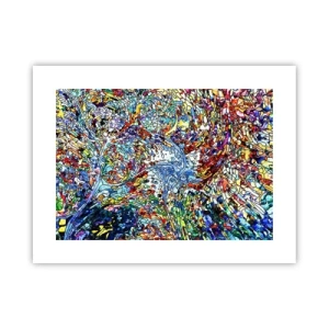 Affisch - Glasmålning - droppar  - 40x30 cm