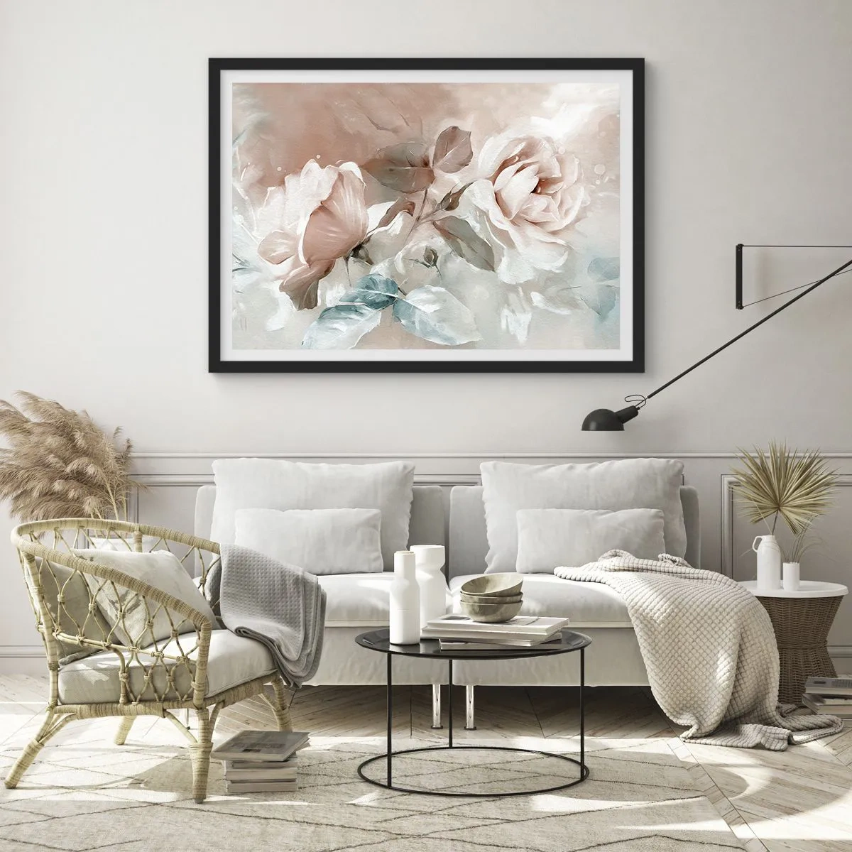 Affisch i svart ram - Romantikens anda - 70x50 cm