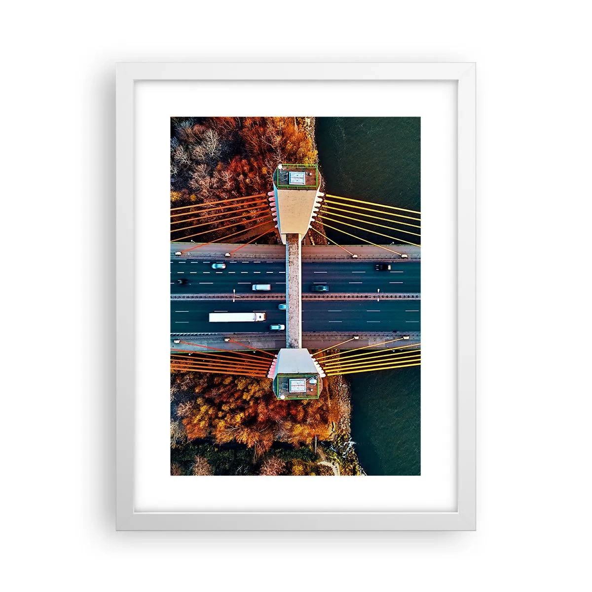 Affisch i vit ram - Bortom vatten, bortom skog - 30x40 cm