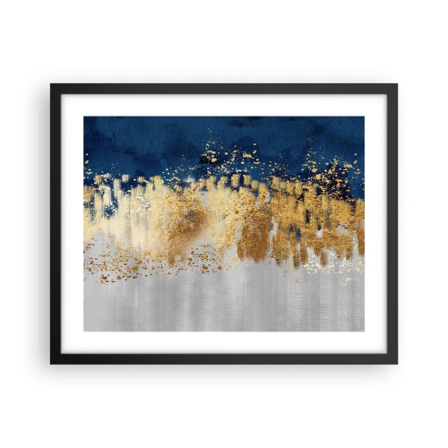 Affisch i svart ram - Modern komposition med blixt - 50x40 cm