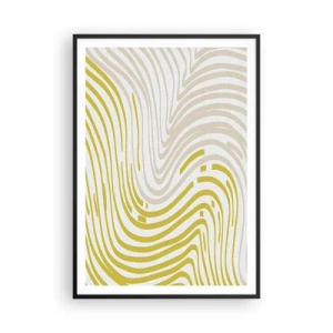 Affisch i svart ram - Komposition med en mjuk böjning - 70x100 cm