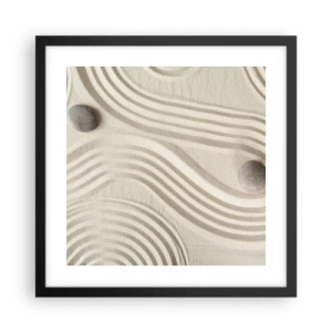 Affisch i svart ram - Värmens beröring - 40x40 cm