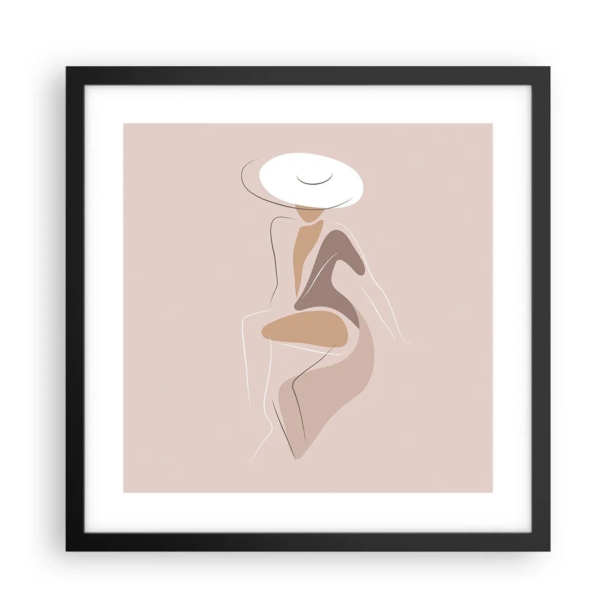 Affisch i svart ram - Att vara dam - 40x40 cm