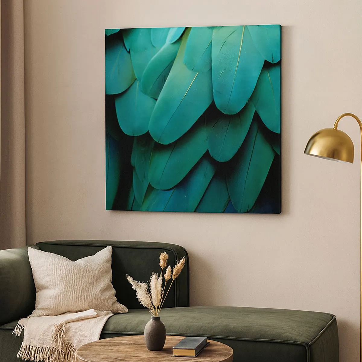 Canvastavla - Bild på duk - Precision av papegojans natur - 30x30 cm