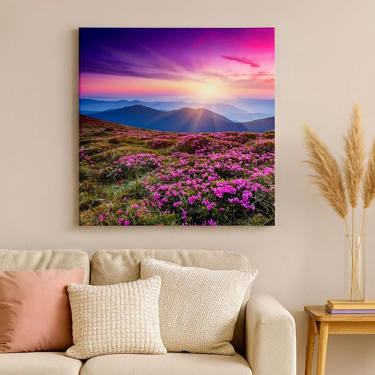 Canvastavla - Bild på duk - Doftande örter - 30x30 cm