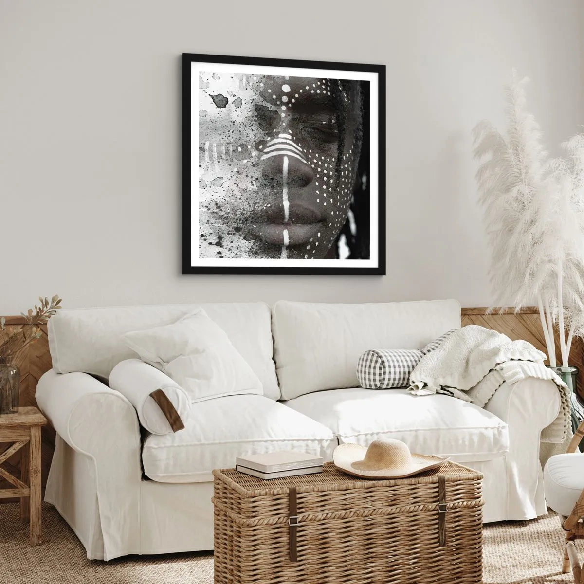 Affisch i svart ram - Upptäck den ursprungliga andan - 50x50 cm