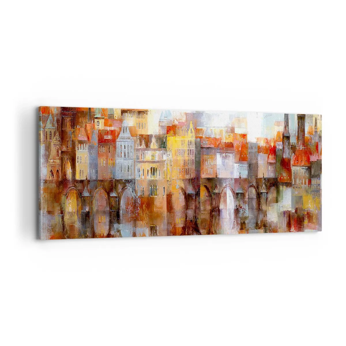 Canvastavla - Bild på duk - Vackert under bron - 100x40 cm