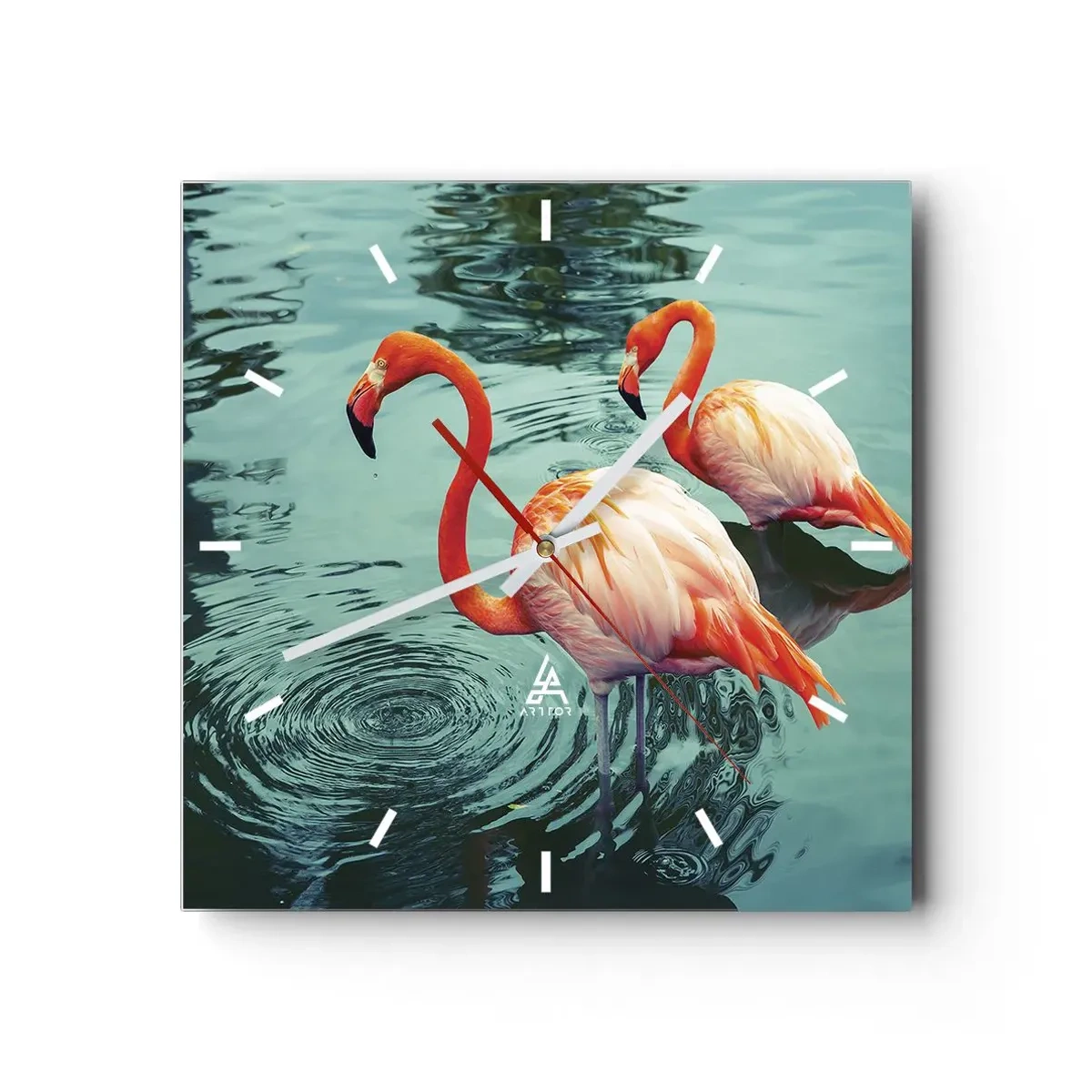 Väggklocka - Klocka på glas - Nu är vi på modet - 30x30 cm