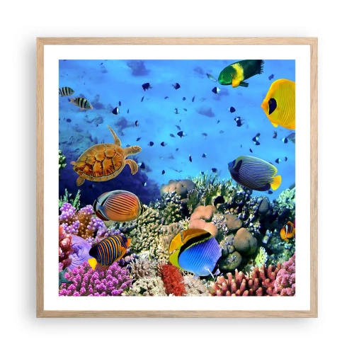 Affisch i ram av ljusek - Vad vet vi om livet... - 60x60 cm