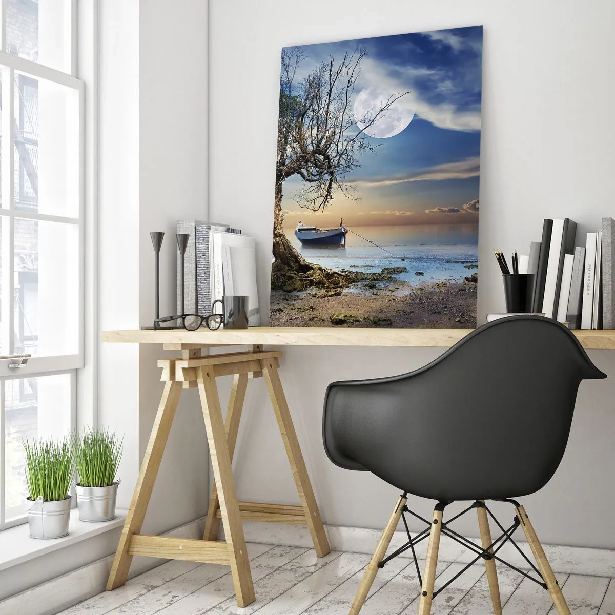 Glastavla - Bild på glas - Är det slut eller början? - 50x70 cm