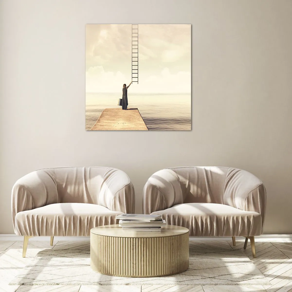 Glastavla - Bild på glas - Magisk resa - 70x70 cm