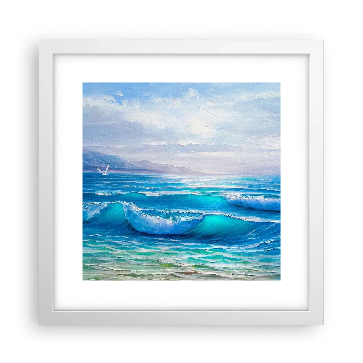 Affisch i vit ram - Stillande - 30x30 cm