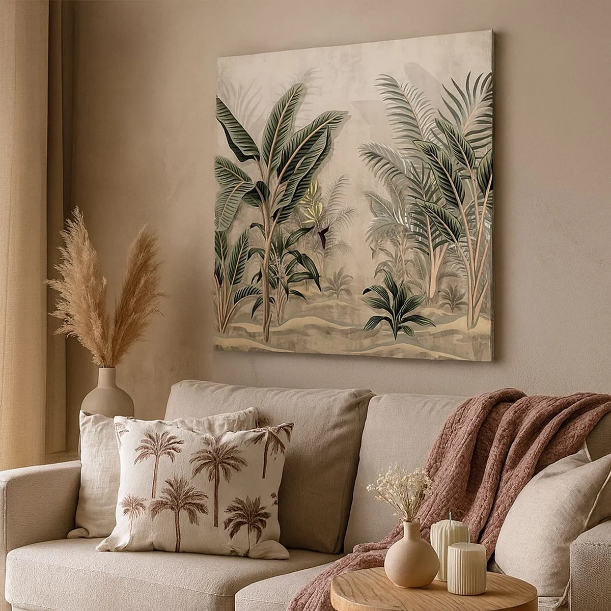 Canvastavla - Bild på duk - Bild i kolonial stil - 30x30 cm