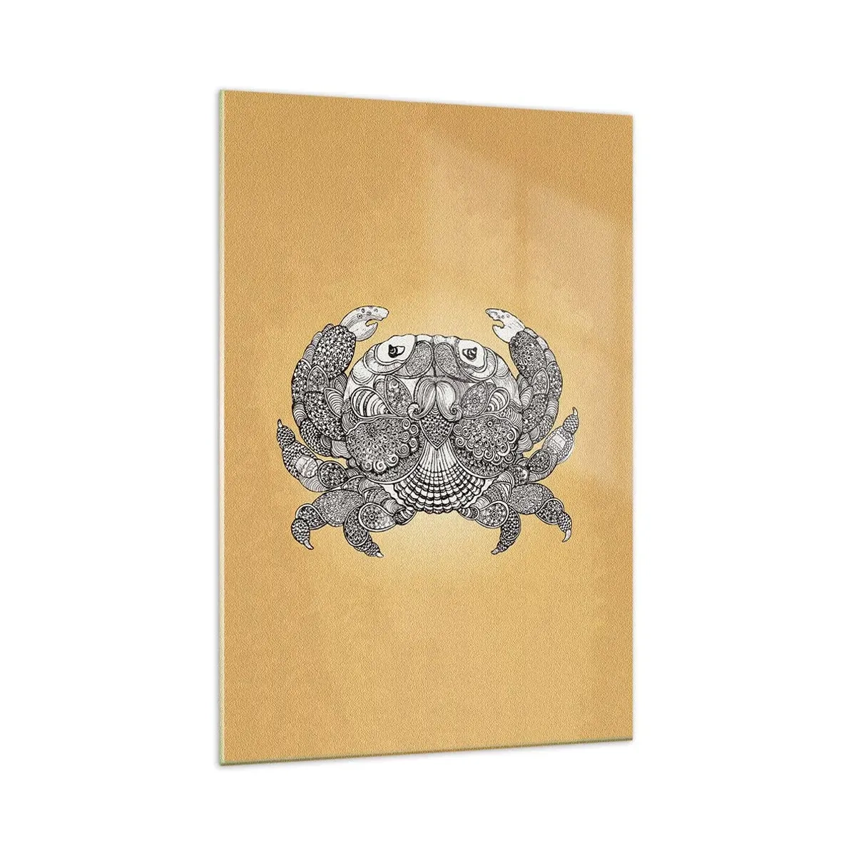 Glastavla - Bild på glas - Herr Krabba berättar - 70x100 cm