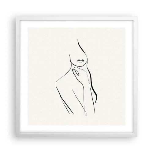 Affisch i vit ram - Melankolins våg - 50x50 cm