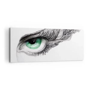 Canvastavla - Bild på duk - Vacker och redo för attack - 100x40 cm
