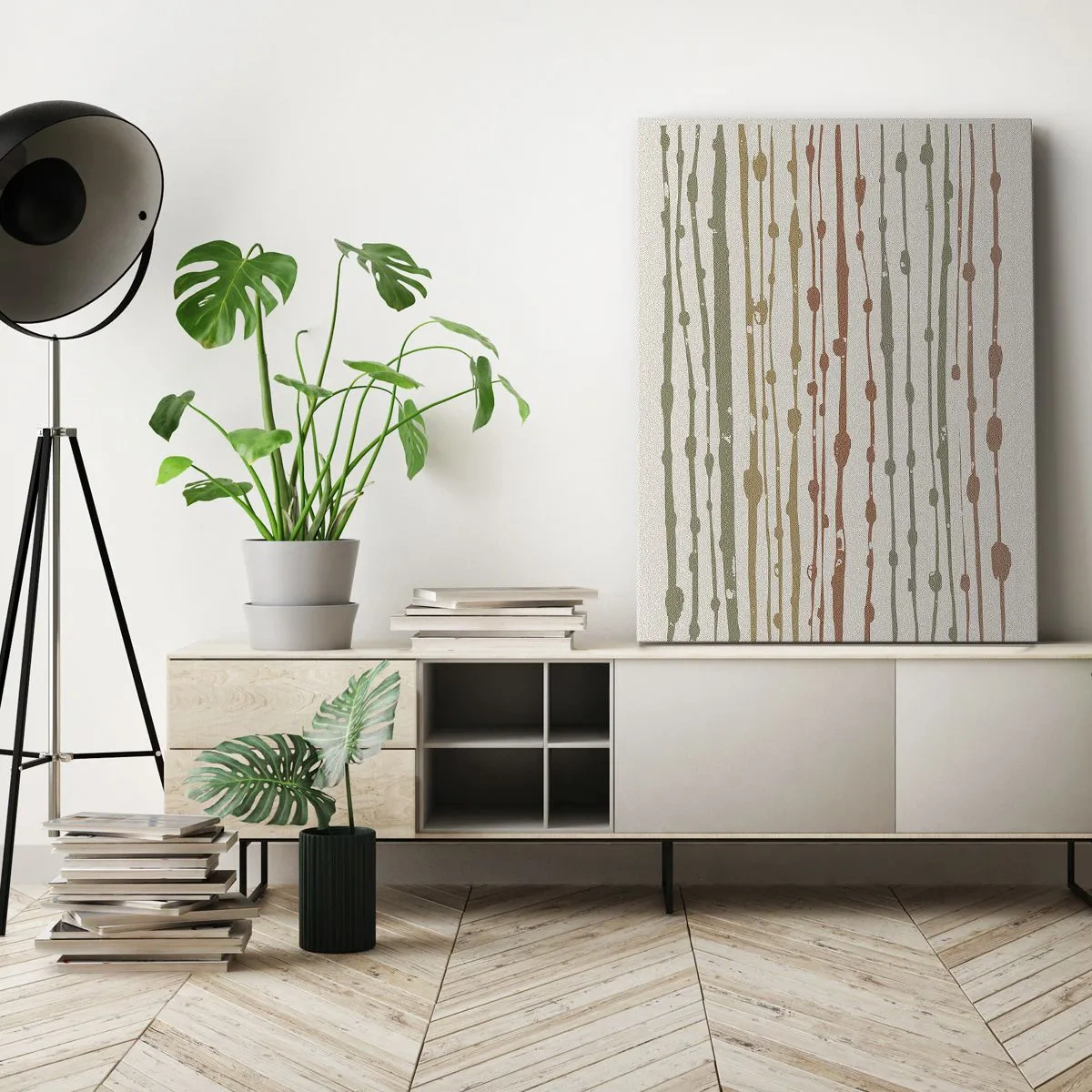 Canvastavla - Bild på duk - Musikalisk färgnotation - 80x120 cm