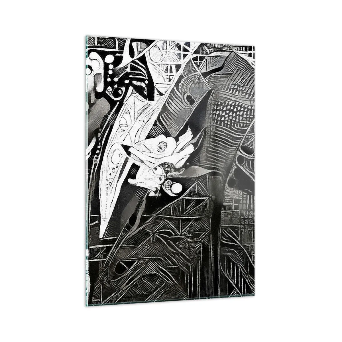 Glastavla - Bild på glas - Gråmänniska? - 50x70 cm