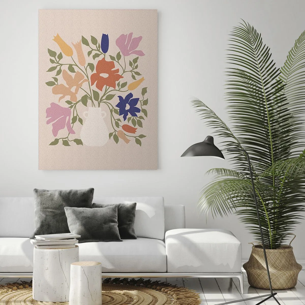 Glastavla - Bild på glas - En delikat bukett - 70x100 cm