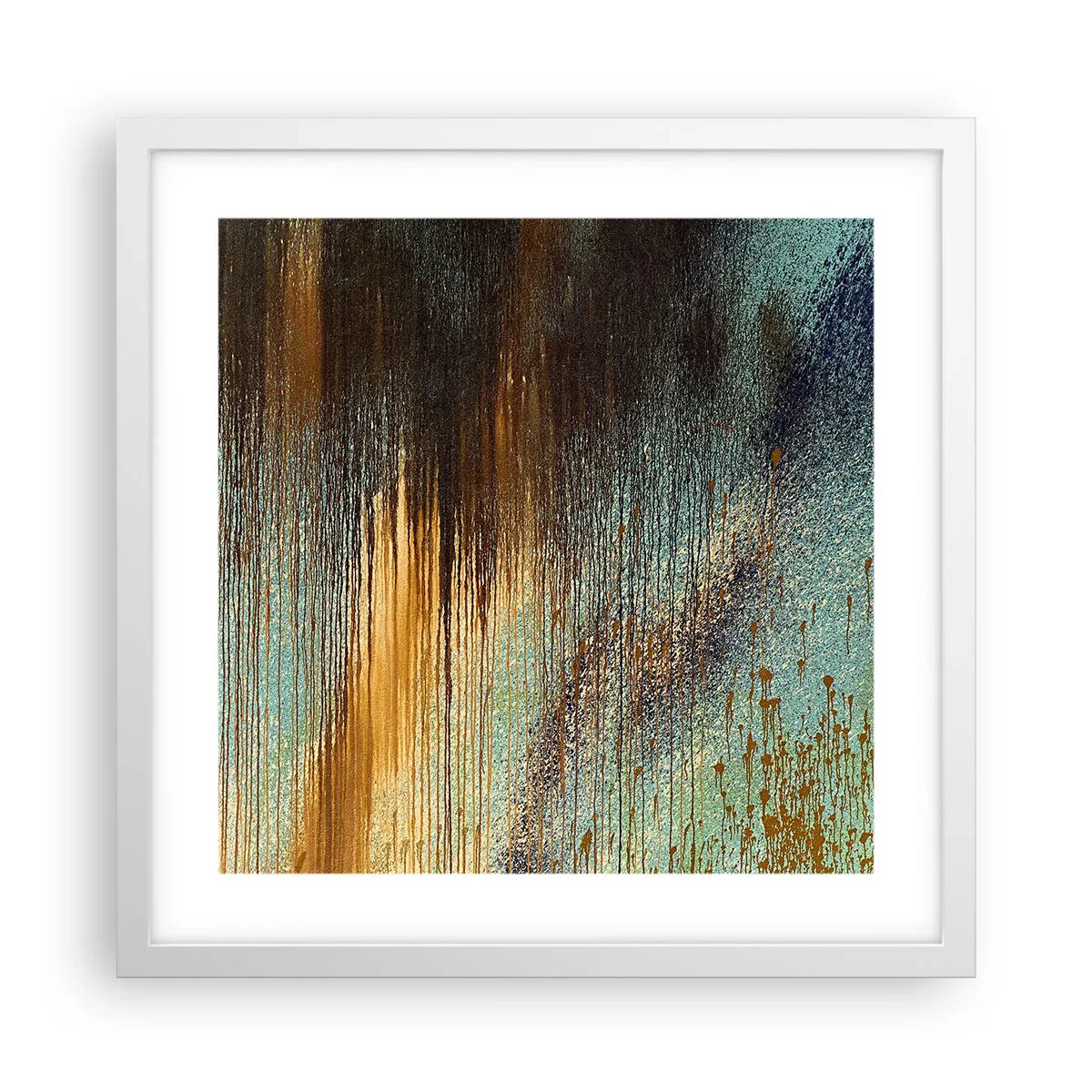 Affisch i vit ram - En oavsiktlig färgglad komposition - 40x40 cm